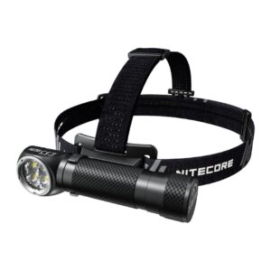 Linterna frontal Nitecore HC35 en vista de tres cuartos