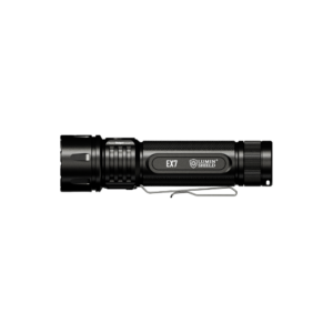 Linterna Nitecore EX7 de perfil con el clip bidireccional