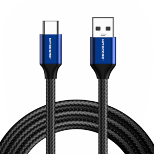 Nitecore UAC20 - Cable USB-C 3A de carga rápida 1 m