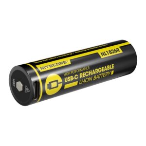 Nitecore NL1826R · Batería 18650 USB-C de 2600 mAh