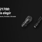 Batería 18650 vs 21700 para linternas: diferencias y cuál elegir 3 Linternas Nitecore P20IX, MT2C PRO, HC75 UHE sobre fondo oscuro