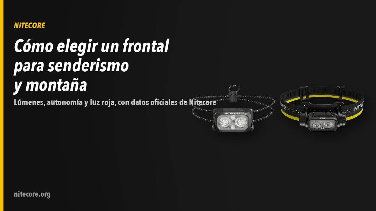 Linternas Nitecore NU25 MCT, NU43 sobre fondo oscuro