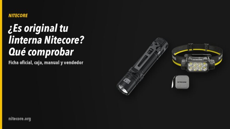 Linternas Nitecore EDC31, HC75 UHE sobre fondo oscuro
