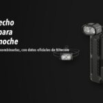 Frontal, linterna de pecho o de cintura para correr de noche: cuál elegir y cuándo combinarlas 3 Linternas Nitecore NU25 MCT, EDC09, NU43 sobre fondo oscuro