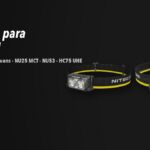 Hardrock 100 y Tom Evans: qué frontal Nitecore elegir para correr de noche en montaña 3 Frontales Nitecore NU25 MCT, NU53 y HC75 UHE sobre fondo oscuro
