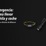 Linternas Nitecore NU43, MT2C PRO, TIKI LE sobre fondo oscuro