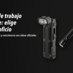 Linternas Nitecore EDC09, EX7, NWL30 sobre fondo oscuro