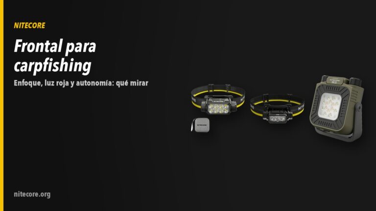 Home-new 18 Linternas Nitecore HC75 UHE, NU43, NWL30 sobre fondo oscuro