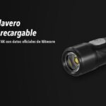Linternas Nitecore TIKI LE sobre fondo oscuro