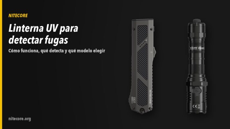 Home-new 19 Linternas Nitecore EDC17 EU, P20iUV sobre fondo oscuro