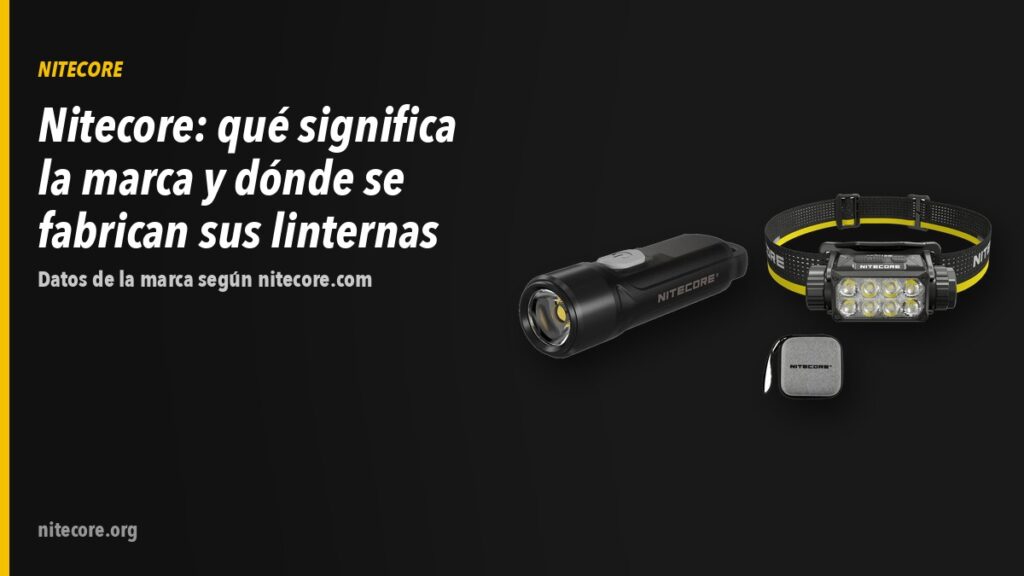 Nitecore: qué significa la marca, dónde se fabrican sus linternas y qué respalda el fabricante 7 Linternas Nitecore TIKI LE, HC75 UHE sobre fondo oscuro