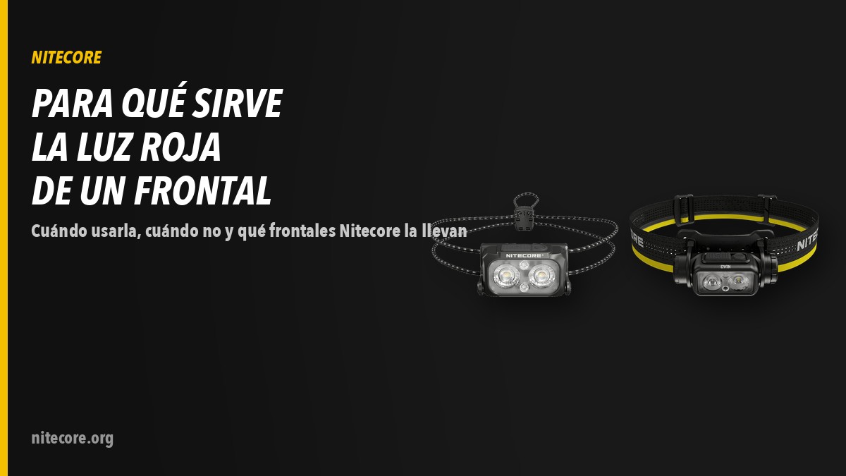 Linternas Nitecore NU25 MCT, NU43 sobre fondo oscuro
