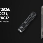 Linternas Nitecore EDC31 y EDC37 sobre fondo oscuro