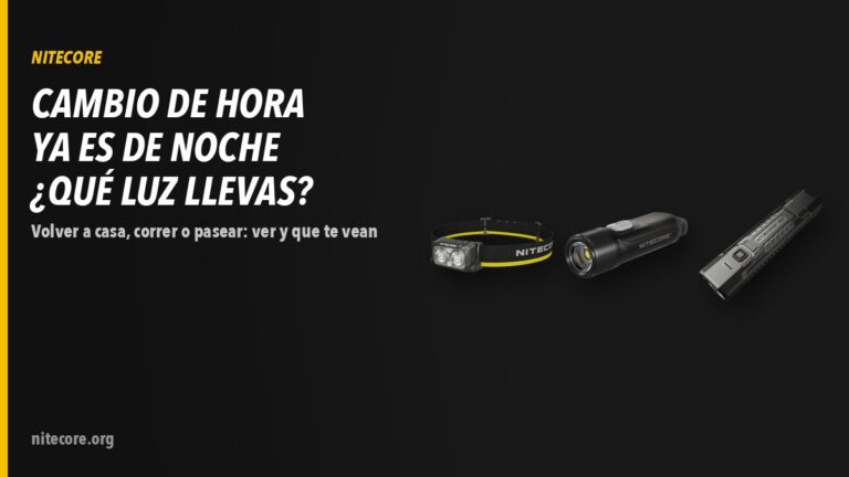 Linternas Nitecore NU25 MCT, TIKI LE, FL-NITE-EDC07-BK sobre fondo oscuro