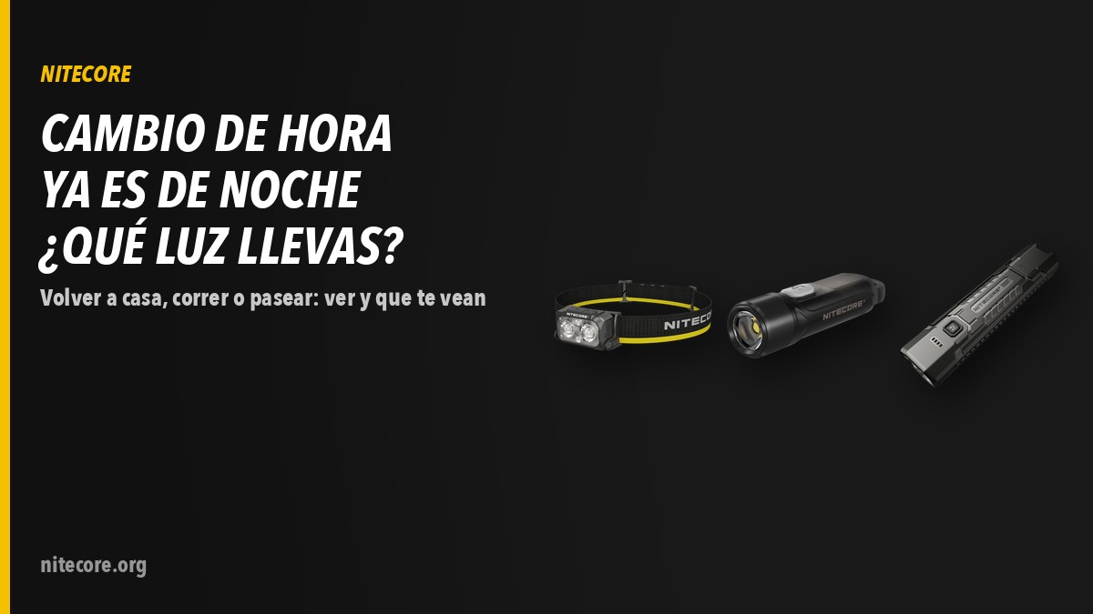 Linternas Nitecore NU25 MCT, TIKI LE, FL-NITE-EDC07-BK sobre fondo oscuro