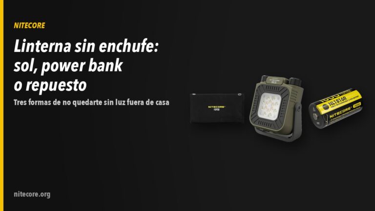 Linternas Nitecore 0164681a5e7c, NWL30, NL1816R sobre fondo oscuro