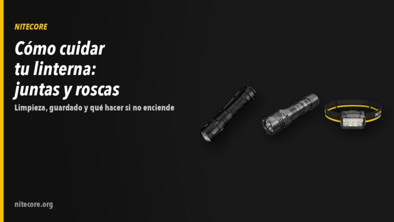 Home-new 18 Linternas Nitecore MT2C PRO, P20IX, HA25 UHE sobre fondo oscuro