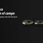 Linternas Nitecore HC75 UHE, NU53, HA25 UHE sobre fondo oscuro
