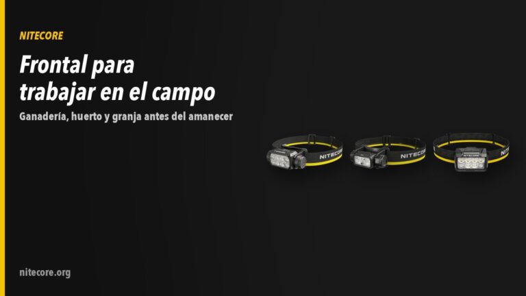 Home-new 18 Linternas Nitecore HC75 UHE, NU53, HA25 UHE sobre fondo oscuro