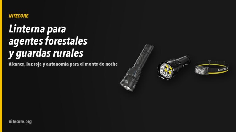 Linternas Nitecore MH25PRO, EX7, NU25 MCT sobre fondo oscuro