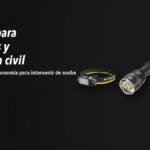 Linternas Nitecore HC75 UHE, TM9KPRO, NU53 sobre fondo oscuro