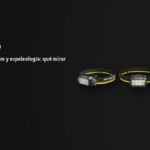 Linternas Nitecore HC75 UHE, HA25 UHE, NU53 sobre fondo oscuro