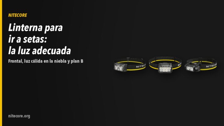 Home-new 18 Linternas Nitecore NU25 MCT, HA25 UHE, NU53 sobre fondo oscuro