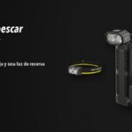 Linternas Nitecore NU25 MCT, EDC09, TIKI LE sobre fondo oscuro