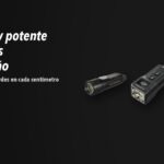 Linternas Nitecore TIKI LE, T4K, EDC31 sobre fondo oscuro