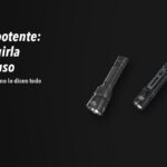 Linternas Nitecore MH25PRO, EDC31, EX7 sobre fondo oscuro
