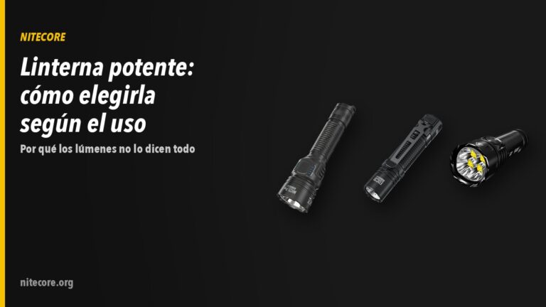 Home-new 19 Linternas Nitecore MH25PRO, EDC31, EX7 sobre fondo oscuro