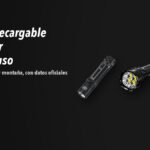 Linternas Nitecore EDC31, EX7, NU53 sobre fondo oscuro