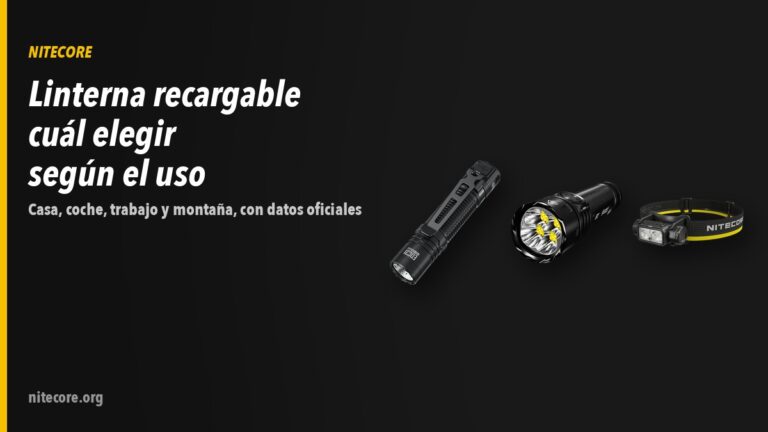 Home-new 19 Linternas Nitecore EDC31, EX7, NU53 sobre fondo oscuro