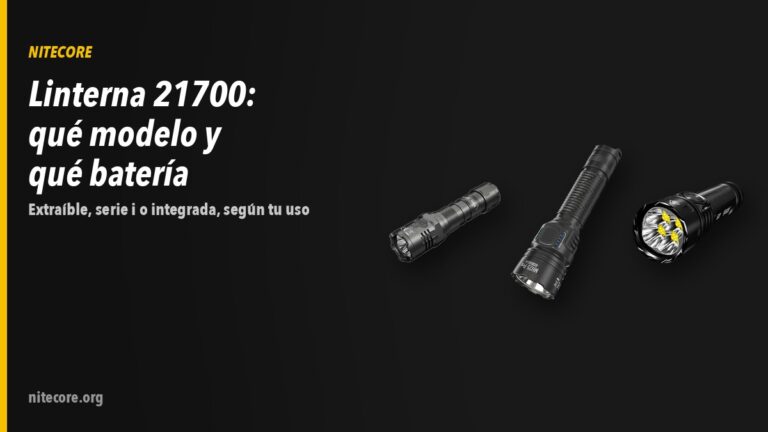Linternas Nitecore P20IX, MH25PRO, EX7 sobre fondo oscuro