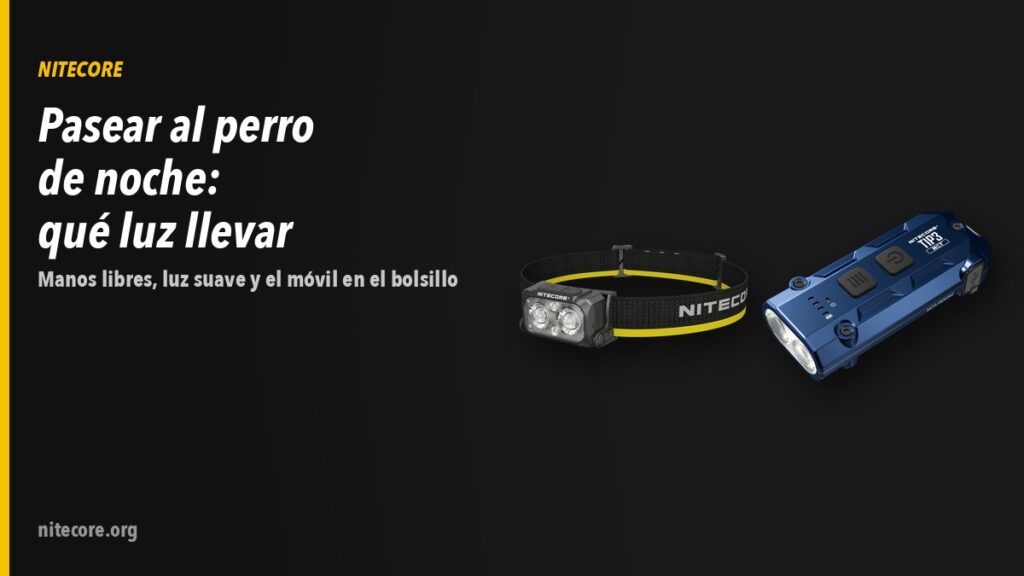 Linternas Nitecore NU25 MCT, TIP sobre fondo oscuro