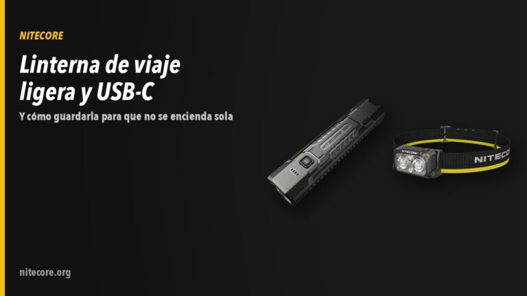 Home-new 18 Linternas Nitecore FL-NITE-EDC07-BK, NU25 MCT sobre fondo oscuro