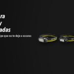 Frontal para montaña y rescate: qué mirar en un equipo para zonas aisladas 3 Linternas Nitecore HC75 UHE, NU53, EX7 sobre fondo oscuro