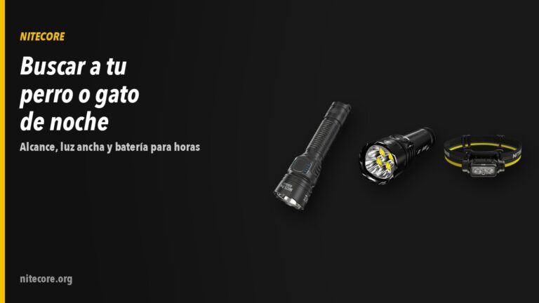 Home-new 19 Linternas Nitecore MH25PRO, EX7, NU43 sobre fondo oscuro