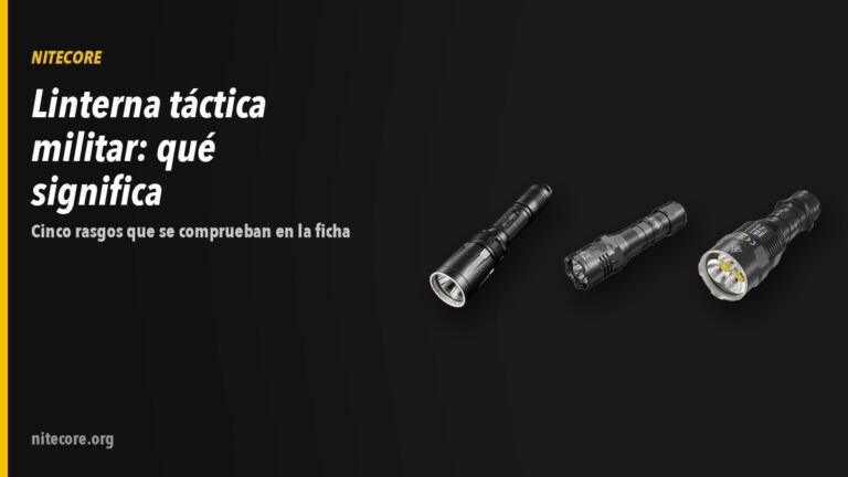 Linternas Nitecore SRT7BLACK, P20IX, TM9KPRO sobre fondo oscuro