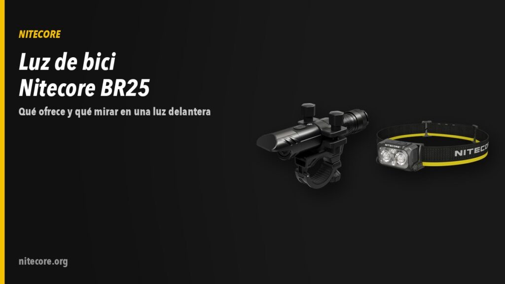 Luz de bicicleta Nitecore BR25: qué ofrece y qué mirar en una luz delantera de bici 2 Linternas Nitecore BR25, NU25 MCT sobre fondo oscuro