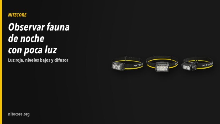 Linternas Nitecore NU25 MCT, HA25 UHE, NU53 sobre fondo oscuro