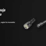 Linternas Nitecore TM9KPRO, P20IX, EDC31 sobre fondo oscuro