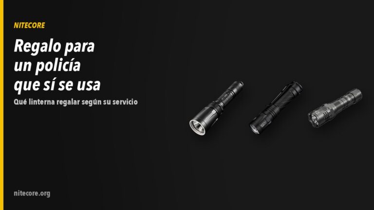 Linternas Nitecore SRT7BLACK, MT2C PRO, P20IX sobre fondo oscuro