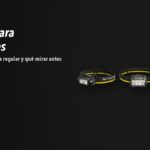 Linternas Nitecore NU53, HA25 UHE, TIKI sobre fondo oscuro