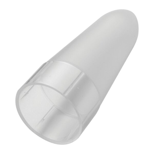 Difusor Nitecore NDF40, cono blanco translúcido visto en diagonal desde la abertura, sin linterna